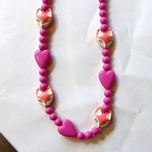 Pink Fox Necklace